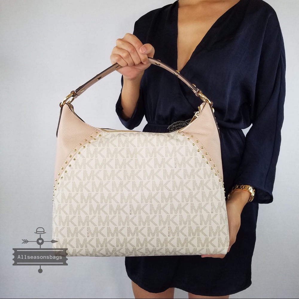 Michael Kors aria medium satchel ballet vanilla - Picture 4 of 8